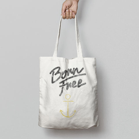 Born Free Anchor Design Tote Bag fashion accessory