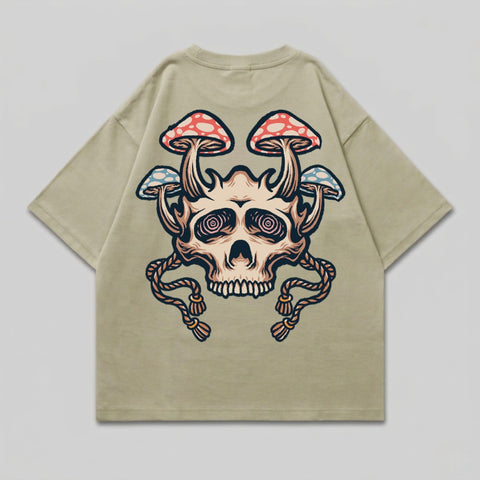 Skull Mushroom Trippy Graphic Design T-shirt product type