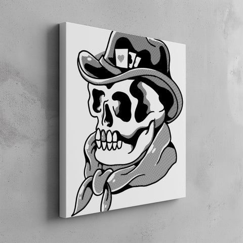 Quadro canvas cowboy skull
