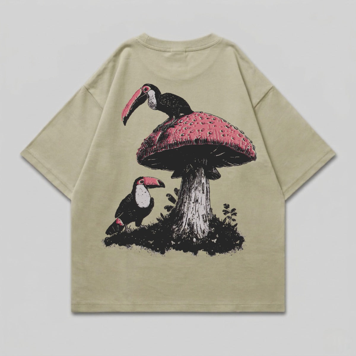 Exotic Toucans Giant Mushroom Artistic Design product type