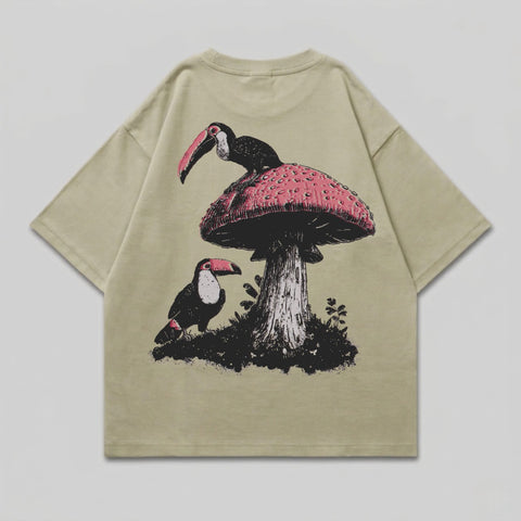 Exotic Toucans Giant Mushroom Artistic Design product type