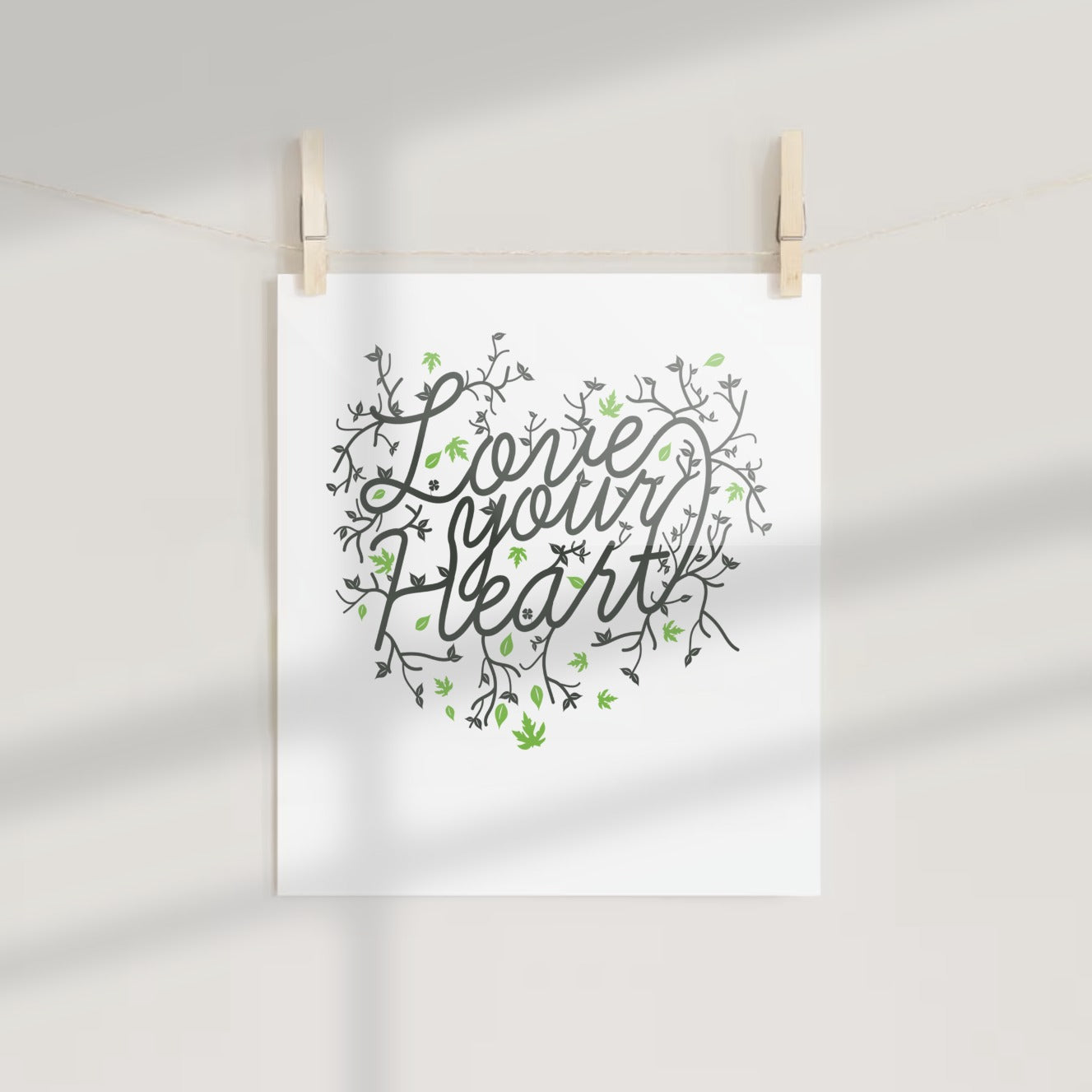 Love Your Heart Inspirational Wall Art Poster