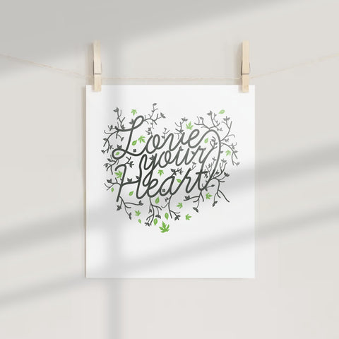 Love Your Heart Inspirational Wall Art Poster