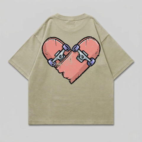 Skateboard Trucks Split Heart Back Graphic T-shirt product type