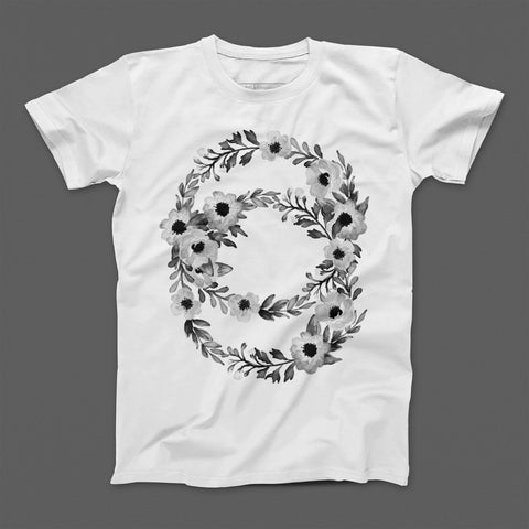 T-shirt donna boyfriend circle_flower