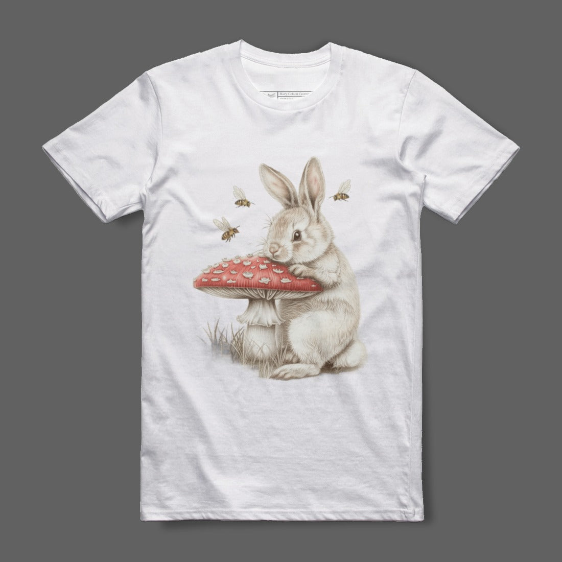 Cute Bunny with Mushroom and Bees Graphic Tee product