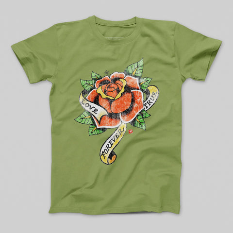 T-shirt donna boyfriend rose