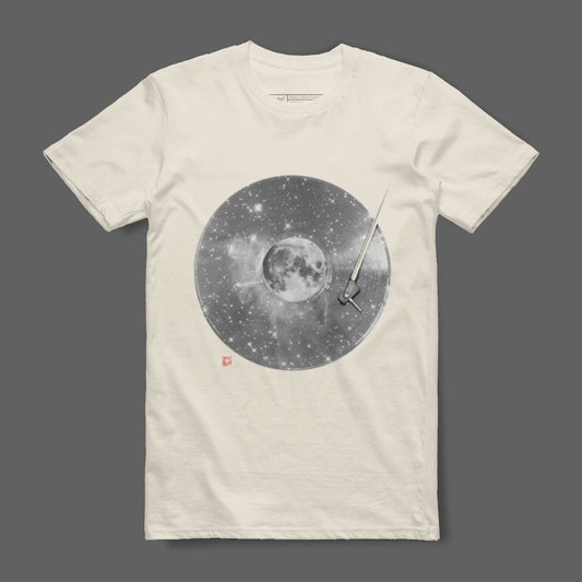 Moon and Stars Record Player Graphic T-Shirt