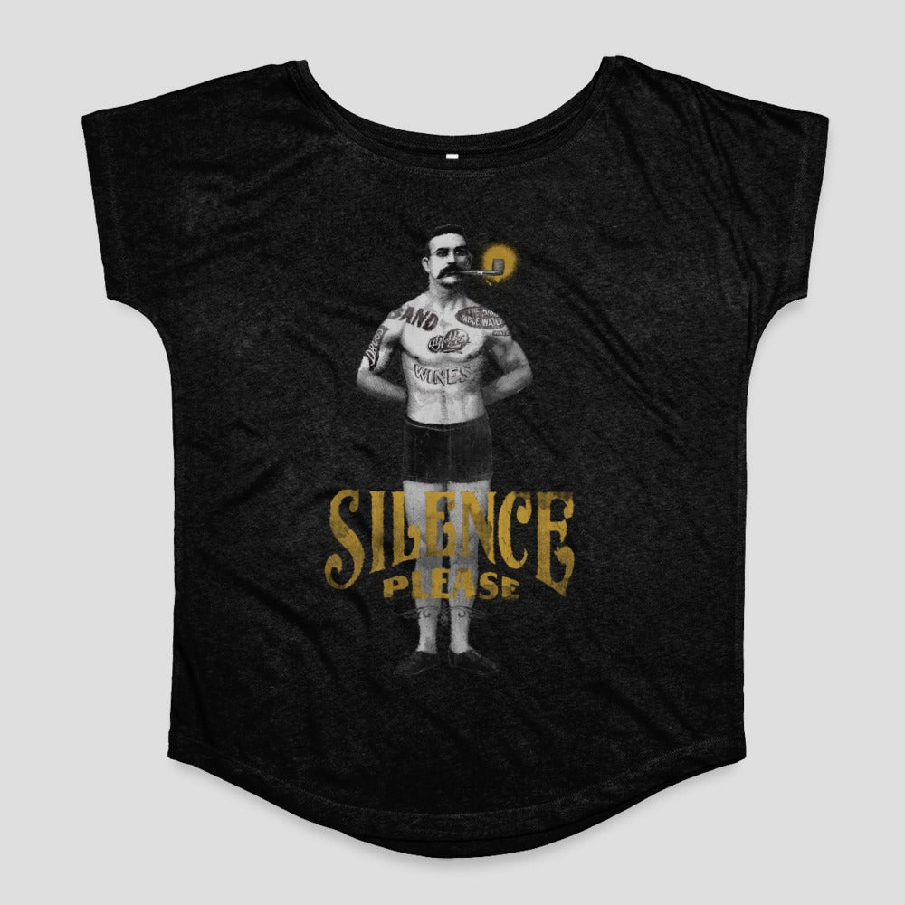 Silence Please with Vintage Strongman T-shirt