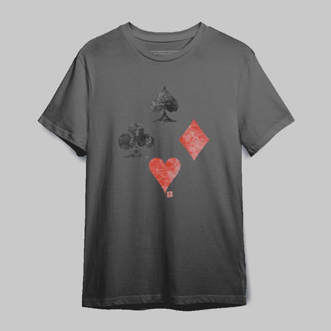 Stylish Graphic Tee with Card Suits Design product type