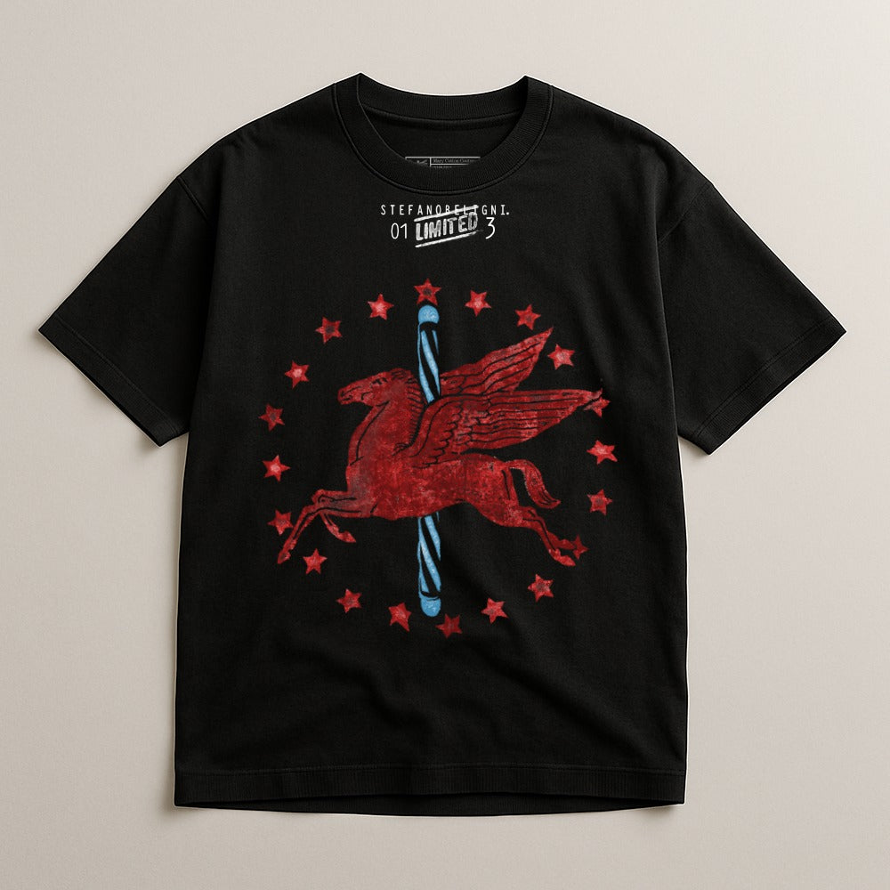 Limited Edition Pegasus Graphic Black Shirt