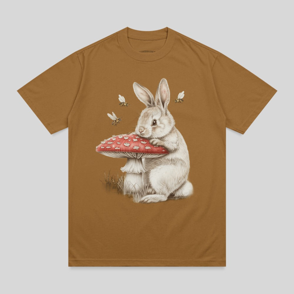 White Rabbit Red Mushroom Bees Grass Woodland product type