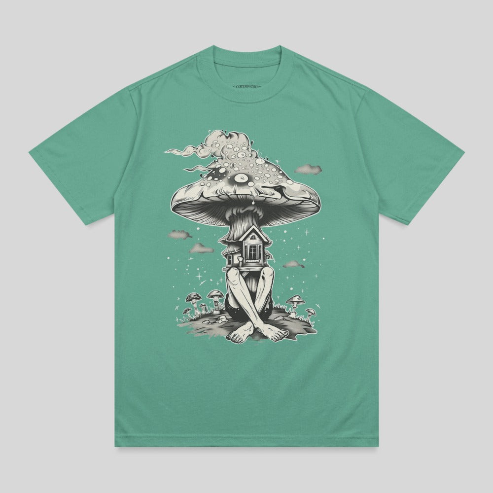 Mushroom Head Figure House Surreal Fantasy Mystical product type