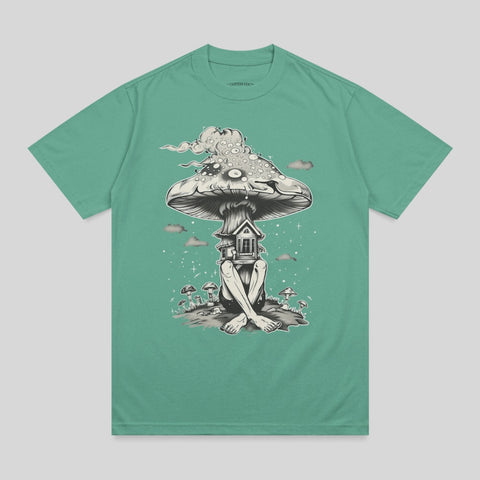 Mushroom Head Figure House Surreal Fantasy Mystical product type