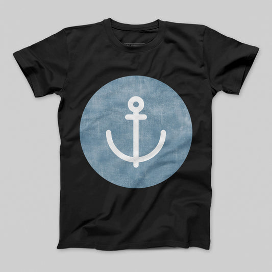 Stylish Anchor Design Printed Graphic T-Shirt