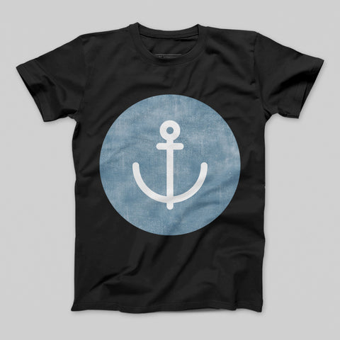 Stylish Anchor Design Printed Graphic T-Shirt