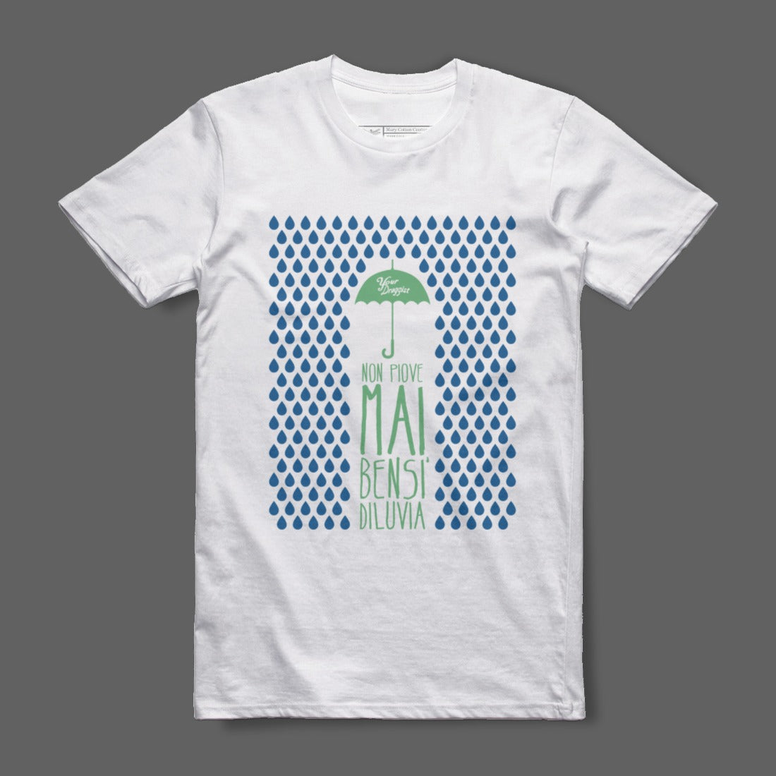Motivational Rain Drops Graphic Tee Diluvia