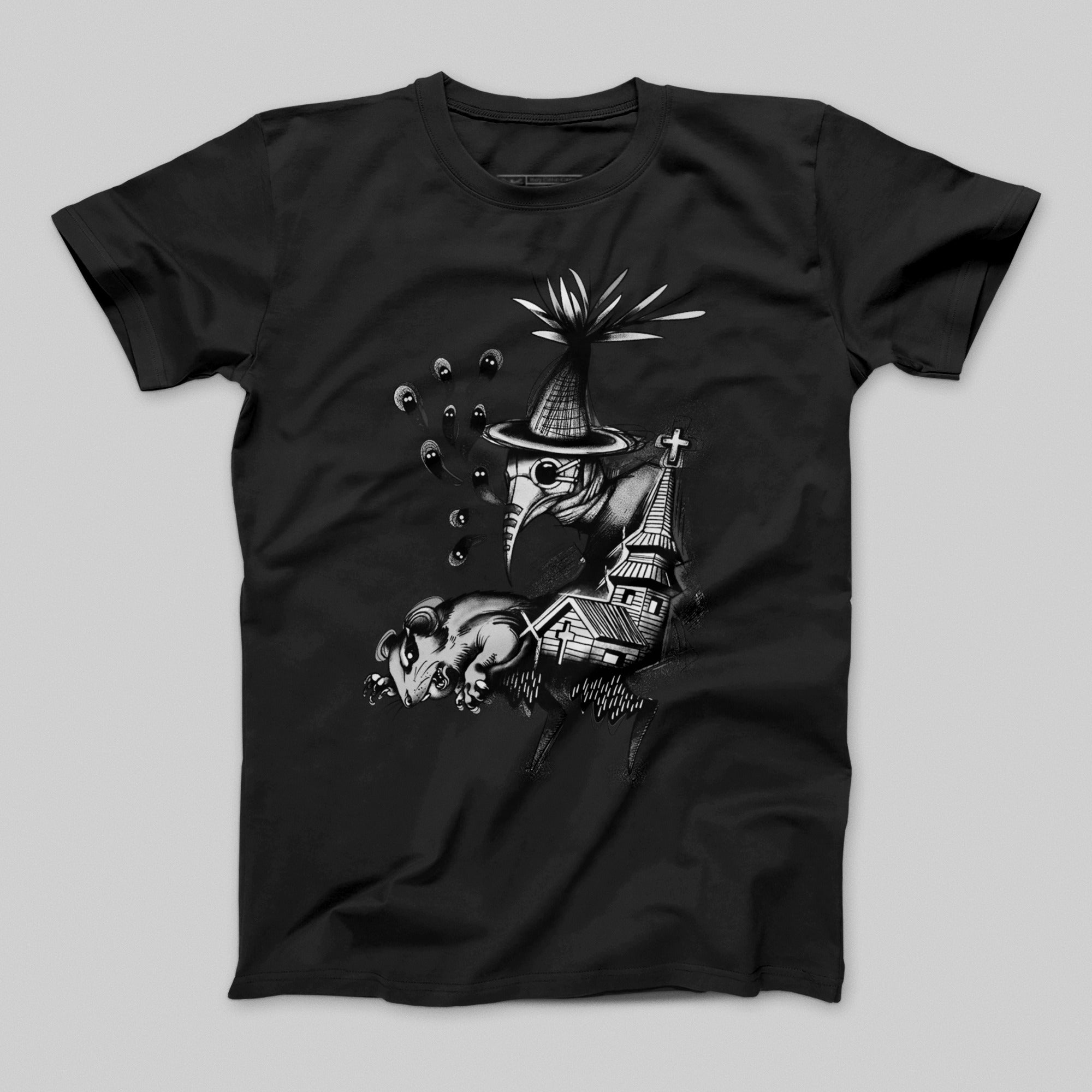 Plague Doctor Artwork Graphic Unisex T-Shirt
