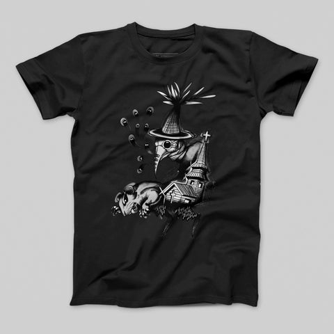 Plague Doctor Artwork Graphic Unisex T-Shirt