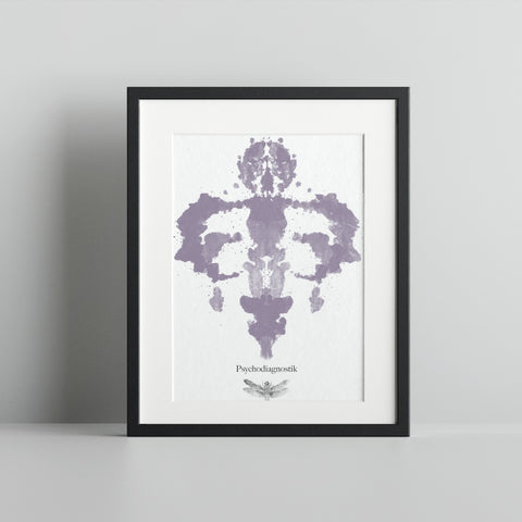 Psychodiagnostik Rorschach Inkblot Test Wall Art Print