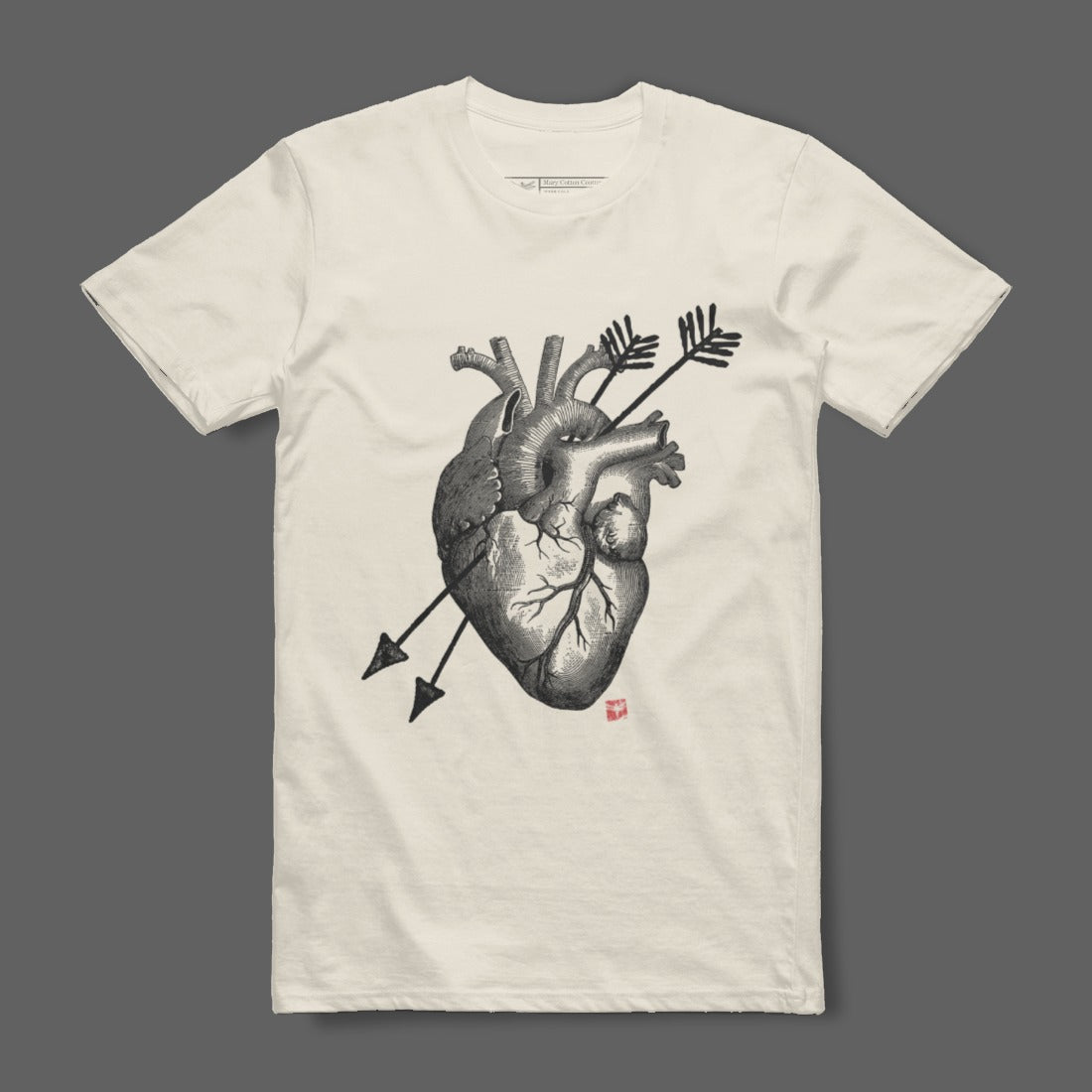 Anatomically Correct Heart with Arrows Design T-shirt