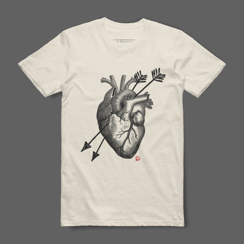 Anatomically Correct Heart with Arrows Design T-shirt