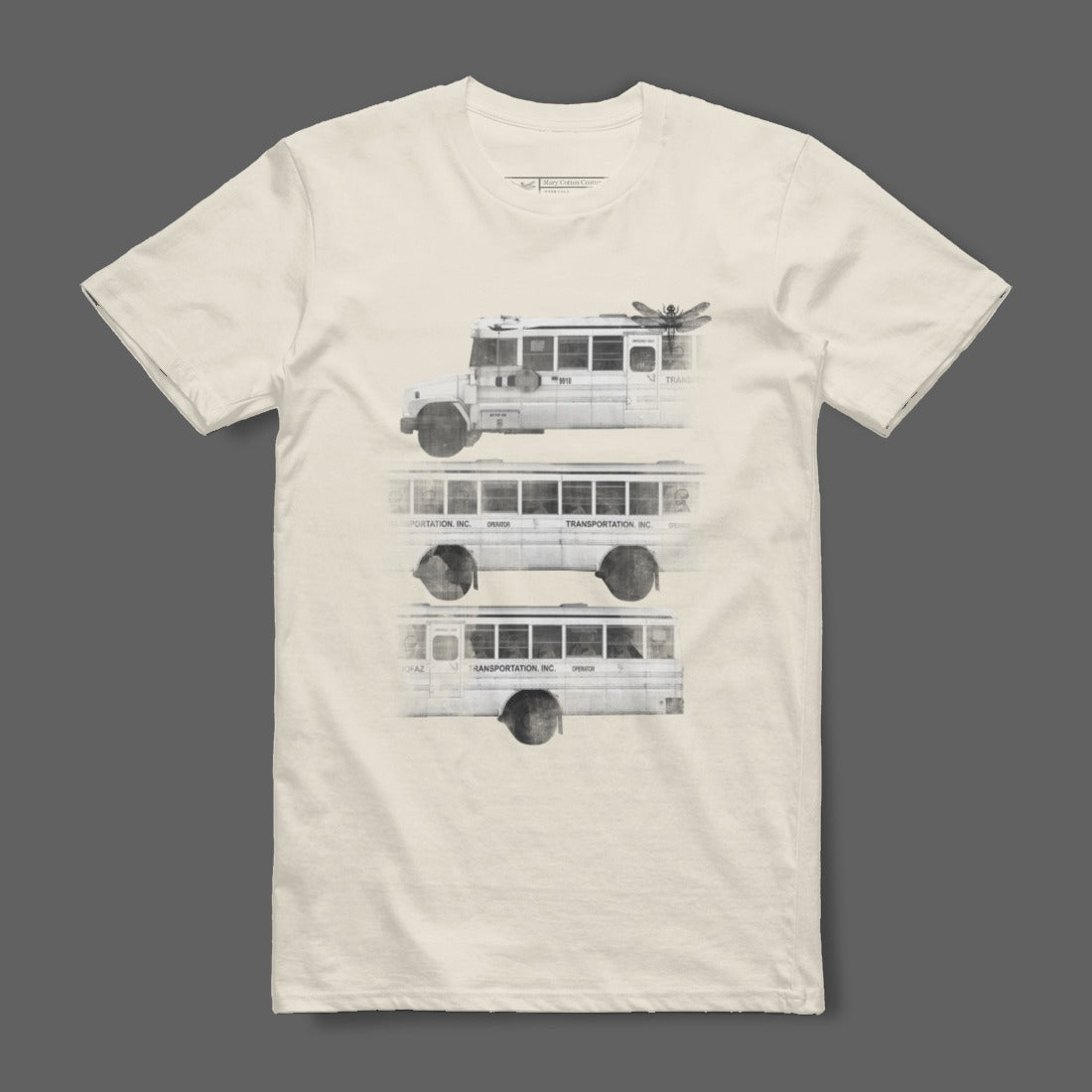 Vintage-style bus graphic tee shirt classic design