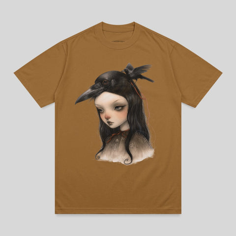 Gothic Girl Crow Raven Hat Dark Art Illustration product type