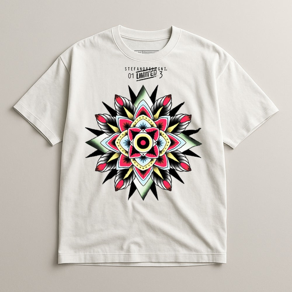 Colorful Geometric Mandala Design Graphic T-Shirt