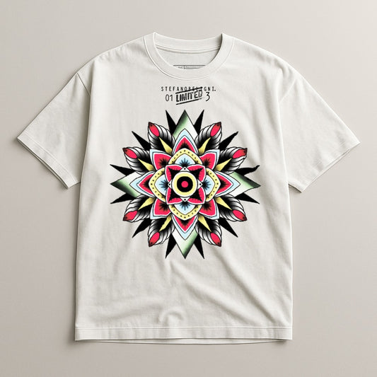 Colorful Geometric Mandala Design Graphic T-Shirt