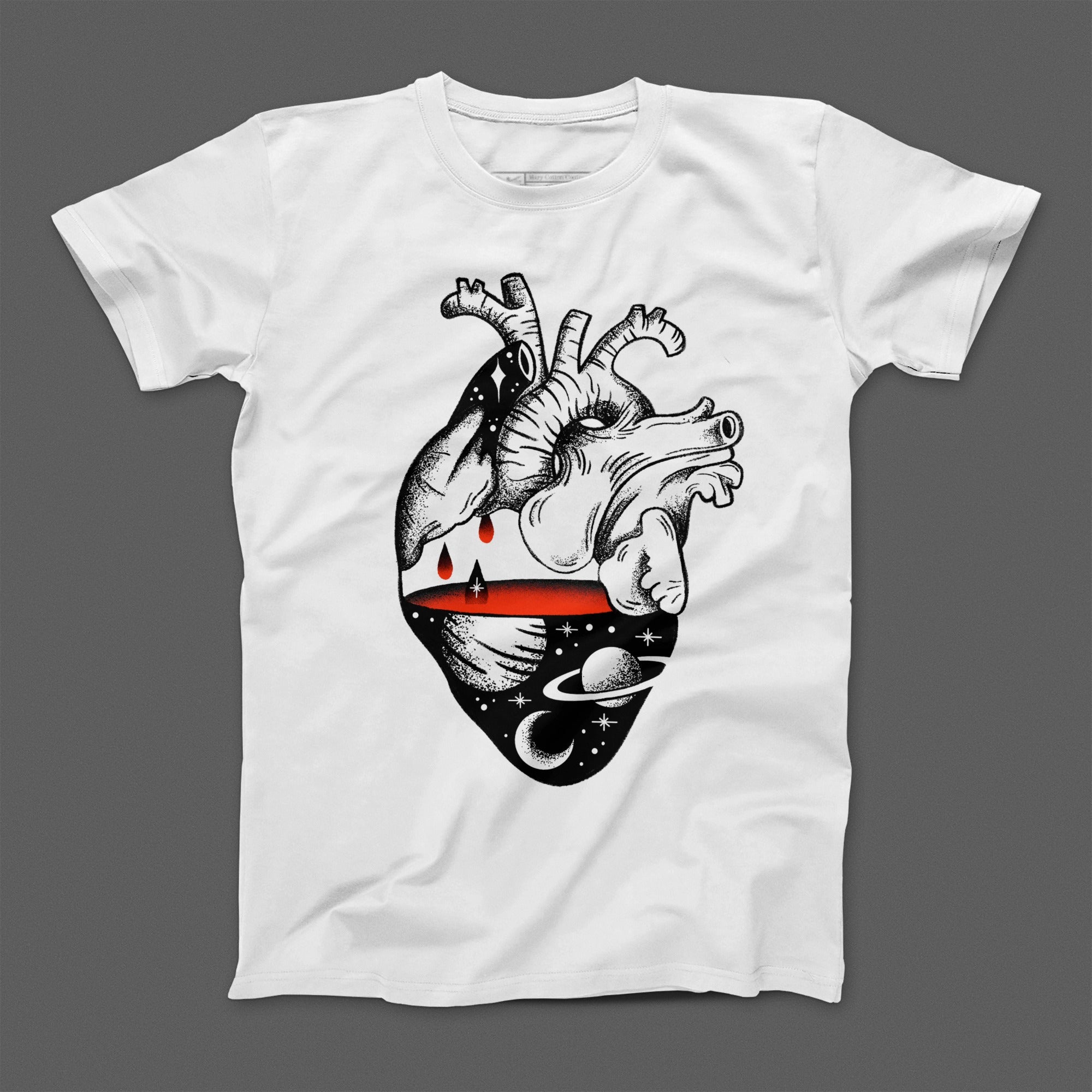 Surreal Anatomical Heart Space Artwork T-Shirt