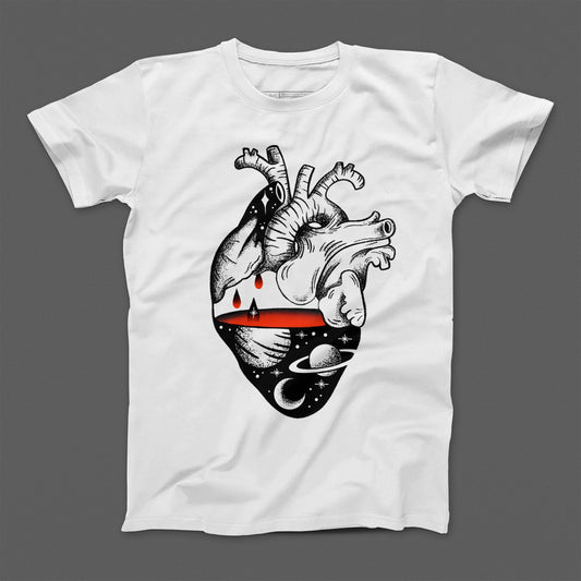 Surreal Anatomical Heart Space Artwork T-Shirt