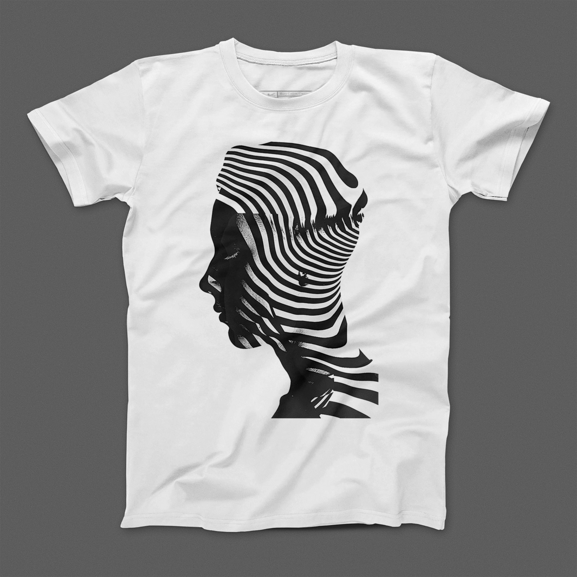 Optical Illusion Silhouette Design T-shirt