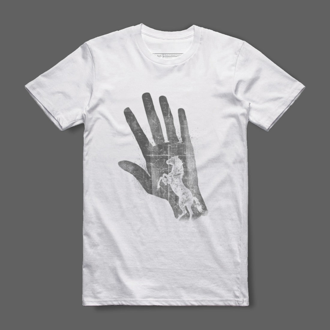 Unique Handprint With Animal Graphic Design T-Shirt