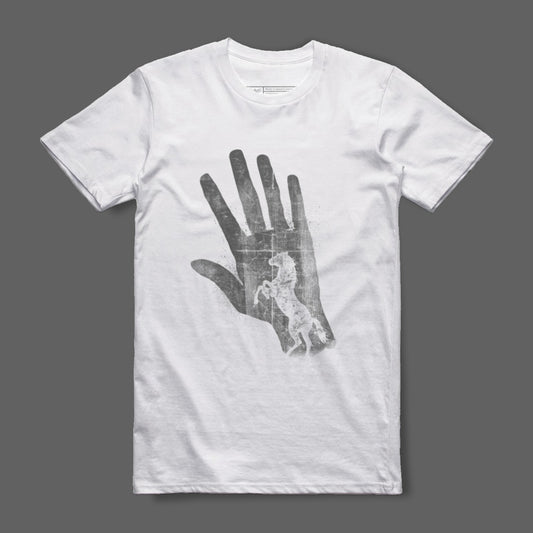 Unique Handprint With Animal Graphic Design T-Shirt