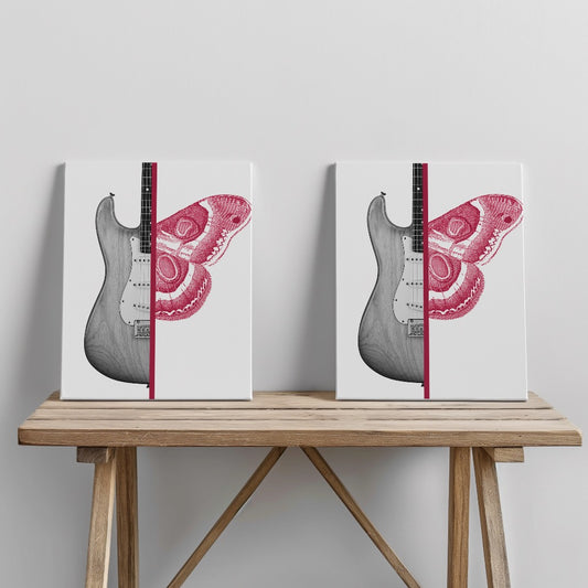 Quadro canvas Butterfly Guitar
