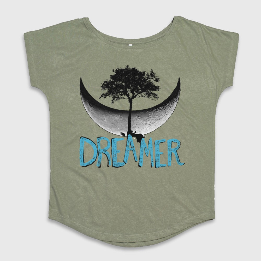Dreamer Tree and Moon Illustration T-shirt