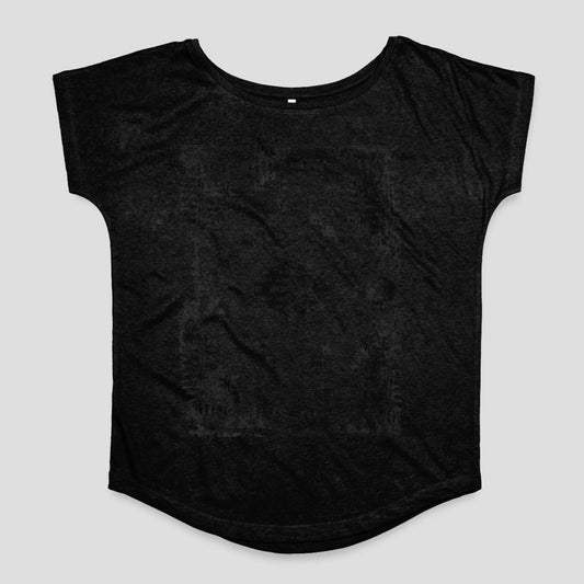 Stylish Women's Black Scoop Neck Tee Shirt