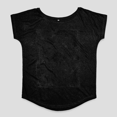 Stylish Women's Black Scoop Neck Tee Shirt