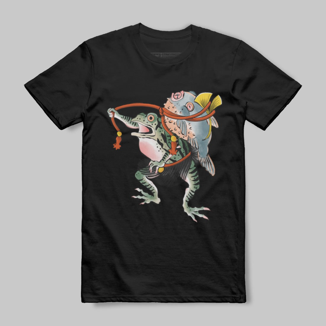 Frog Samurai with Fish Companion T-Shirt