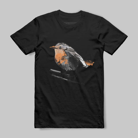 Modern Artistic Bird Print Graphic T-Shirt