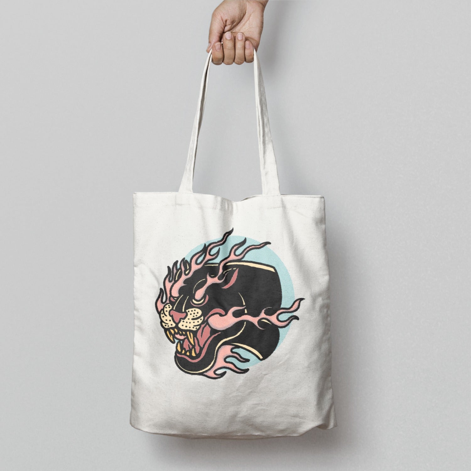 Fierce Panther Art Tote Bag Ideal for Everyday Use