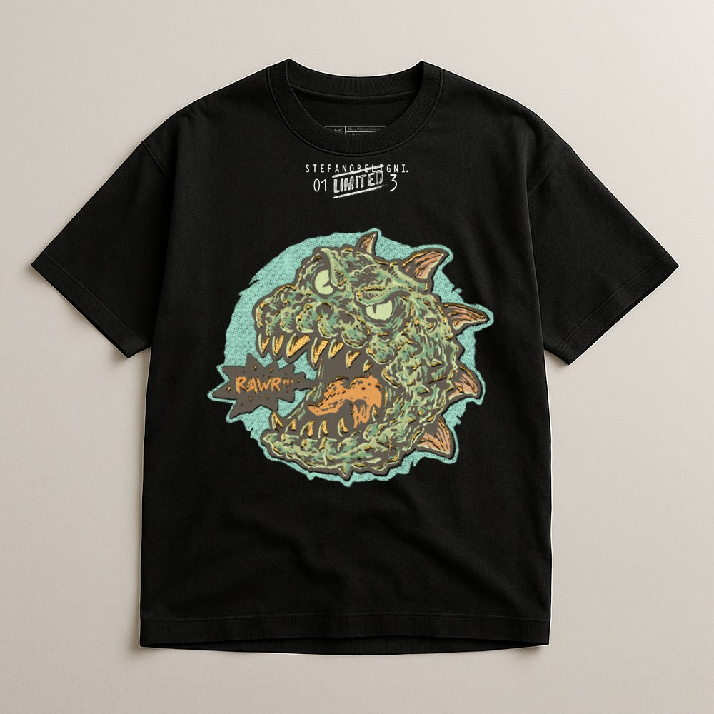 Limited Edition Dinosaur Graphic Black Shirt