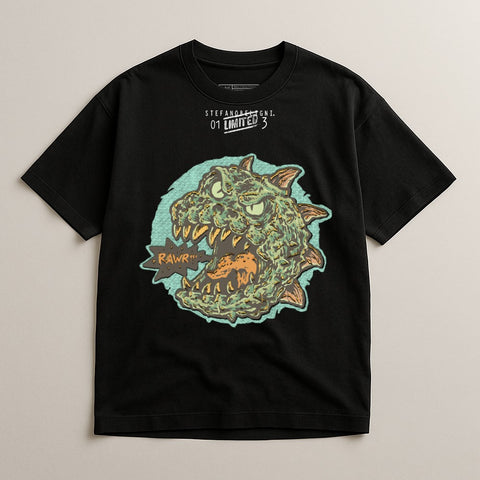 Limited Edition Dinosaur Graphic Black Shirt