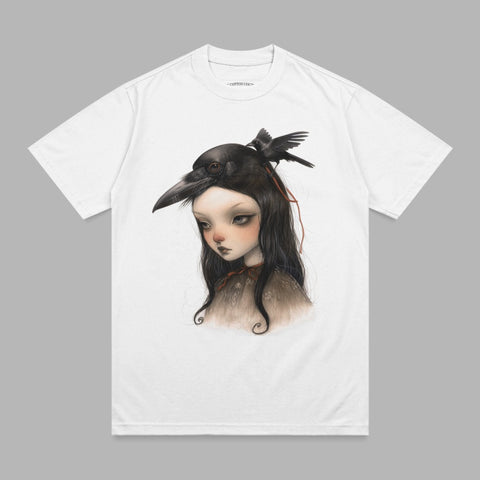Enigmatic Raven Headdress Girl Dark Fantasy product type