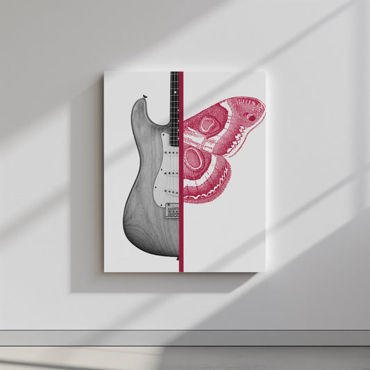Quadro canvas Butterfly Guitar