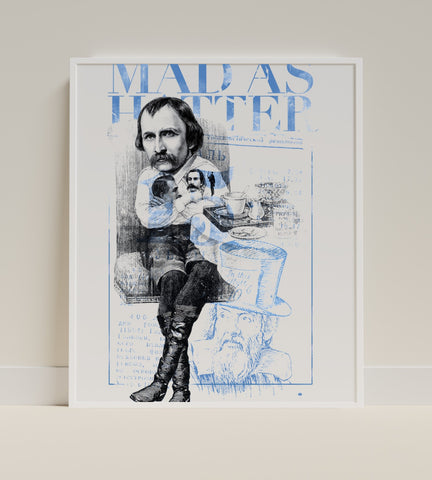 Mad As Hatter Vintage Style Wall Art Decor Print