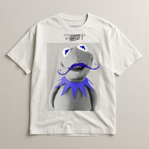 Limited Edition Graphic Print T-shirt With Blue Accent