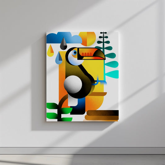 Quadro canvas tucano