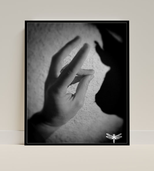 Shadow Hand Gesture Art Print for Modern Decor